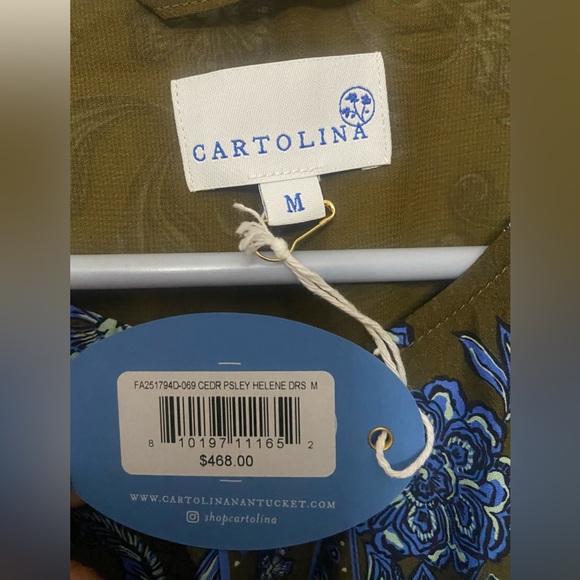 Elegant Blue and Brown Midi Dress - Picture 6 of 7